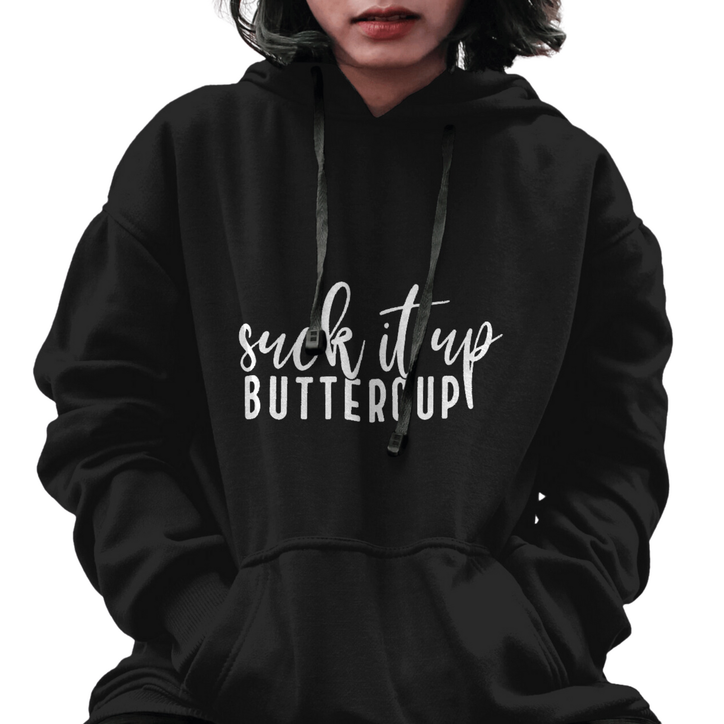 Black 'Suck It Up' Pull Over Hoodie