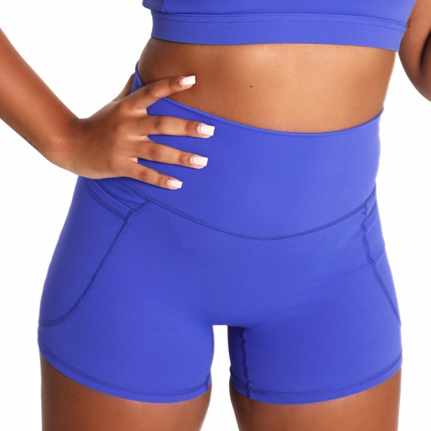 Women's Active Wear Shorts with Side Pocket 
