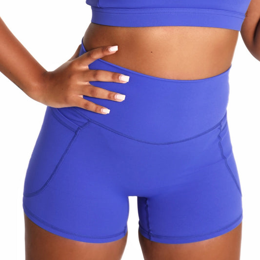 Women's Active Wear Shorts with Side Pocket 