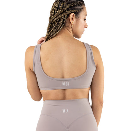 Thick Strap Medium Impact Sports Bra in Minimalistic colour tone.