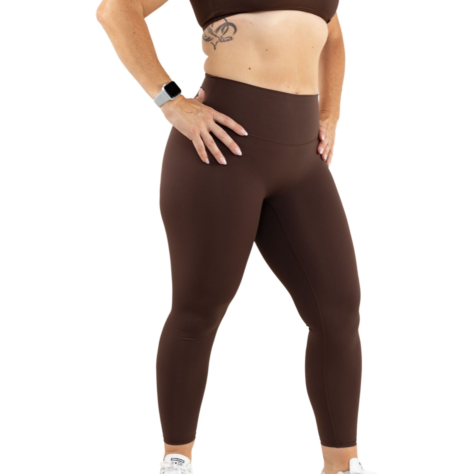 High Waist Leggings with Seamless front Active wear