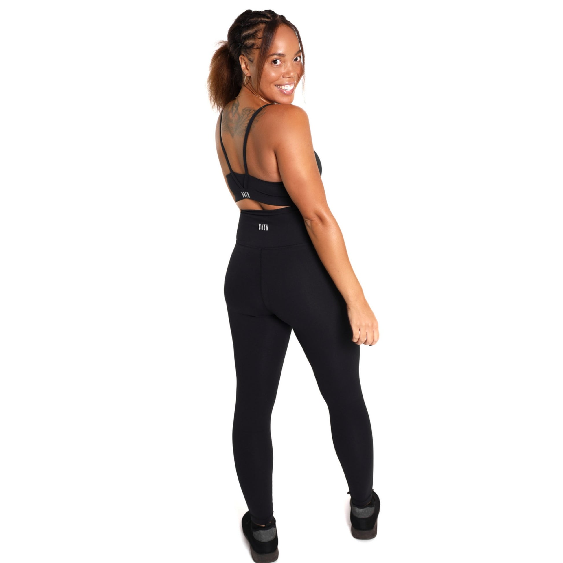 Black Sports Bra and Leggings 